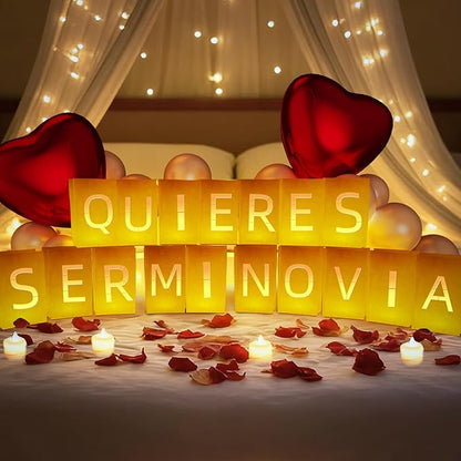 Quieres Ser Mi Novia Light Up Letters, Include Light up Letters, by Peledic