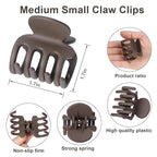 6 Pcs Hair Clips Small Claw Clips for Thin Hair Medium Matte Non-slip Hair Accessories for Women and Girls (Regular)