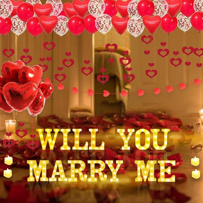Will You Marry Me Light Up Letters Proposal Decorations - Image 4