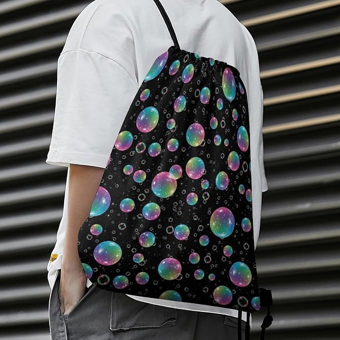 Yoga Drawstring Bag Gym Sackpack String Backpack Waterproof - Image 5