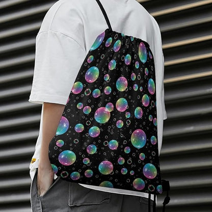 Yoga Drawstring Bag Gym Sackpack String Backpack Waterproof - Image 5