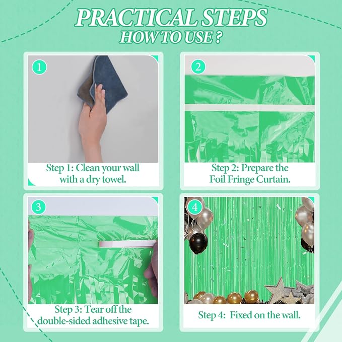 DECOCKRAT 3 Pack Foil Fringe Backdrop - Image 3