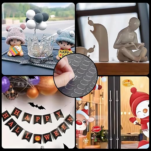 400 Pcs Clear Double Sided Sticky Dots, Removable Mounting Putty Adhesive Pads - Image 3