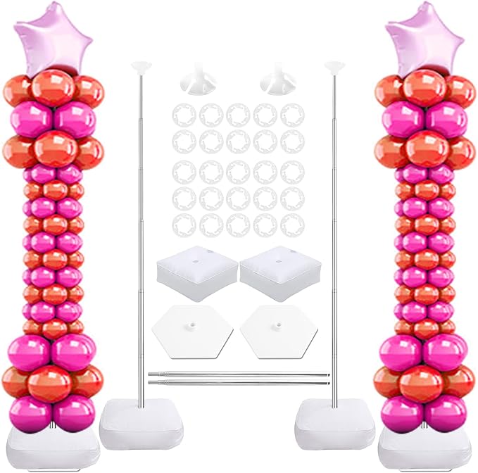 Balloon Column Stand Kit Set of 2, 7 Feet Height Adjustable Balloon Tower Pillar by Unknown