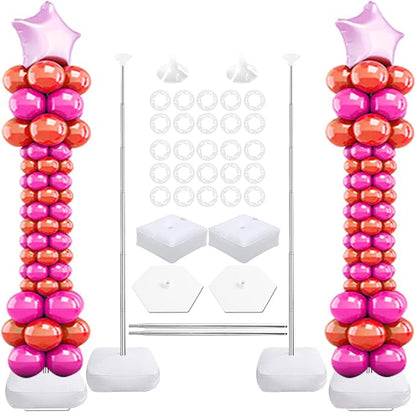 Balloon Column Stand Kit Set of 2, 7 Feet Height Adjustable Balloon Tower Pillar by Unknown