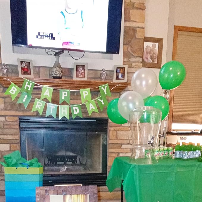 Green Happy Birthday Banner - Image 5