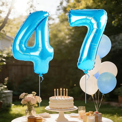40 Inch Number 47 Balloons for 47th Birthday Party Decorations, 0-100 Jewelry - Image 3