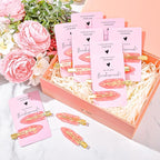 20PCS Bridesmaid Hair Clips - No Bend, Creaseless Pink Hair Accessories for Bride, Women & Girls (20Pcs/10Cards)