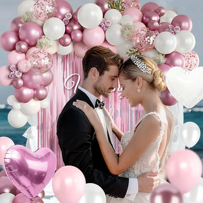Pink and White Balloons Garland Arch Kit - Image 7