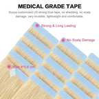 SUYYA Tape in Hair Extensions Bleach Blonde 100% Real Human Hair 20 inches 20pcs 50g/pack Straight Seamless Skin Weft Tape in Human Hair Extensions Blonde(20 inches #613 Bleach Blonde)
