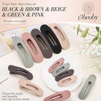 15 PCS Flat Claw Clips, 5 Colors Flat Hair Clips 3 Sizes Hair Claws for Women Girls Accessories Barrettes for thick Thin Hair