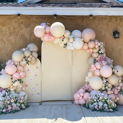 Dusty Pink Balloons, 12 Inch Pastel Baby Light Pink and White Sand Ivory Nude - Image 6
