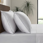 Luxury Bamboo Market | Queen Envelope Pillowcase Set | 100% Viscose Made from Bamboo | Organically Grown | Ultra Soft | Cooling | 2pcs [Dove Grey]