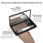 Boobeen Hair Shadow Powder Kit, Roots Touch-Up Powder Cover Hair Color, Temporary Concealer with Brush for Gray Root