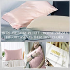 ZIMASILK 100% Pure Mulberry Silk Pillowcase for Hair and Skin Health,Soft and Smooth,Both Sides Premium Grade 6A Silk,600 Thread Count,with Hidden Zipper,1pc(Standard 20''x26'',Pink)