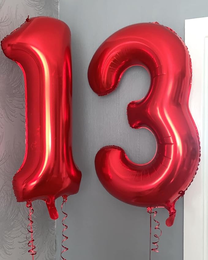 40 Inch Red 16 Number Balloons Giant 16 or 61 Balloons Red Birthday 16 Balloons - Image 6