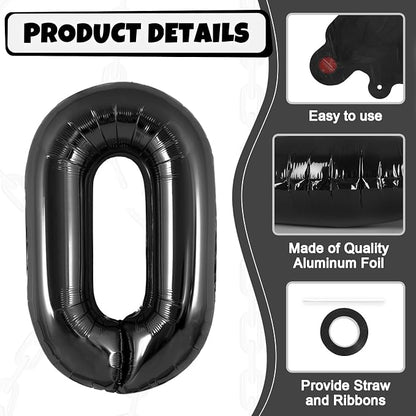 24 Pcs Chain Balloons, Giant Black Chain Balloons Garland, 16 inch Foil Chain - Image 5