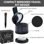 2 Pack Hairline Powder for Women and Men, Used to Root Touch Up Hair Color, Thinning and Gray Hair Coverage and Bald Spots Coverage, Dark Black