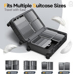 Veken 6/9/11 Set Compression Packing Cubes for Travel Essentials,Compressible Expandable Large Luggage Suitcase Organizer Bags for Clothing,Durable Space Saver Storage Bags(Black)
