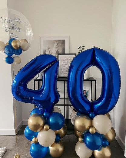 40 Inch Navy Blue 40 Number Balloons Giant Jumbo Huge 40 Foil Mylar Helium - Image 6