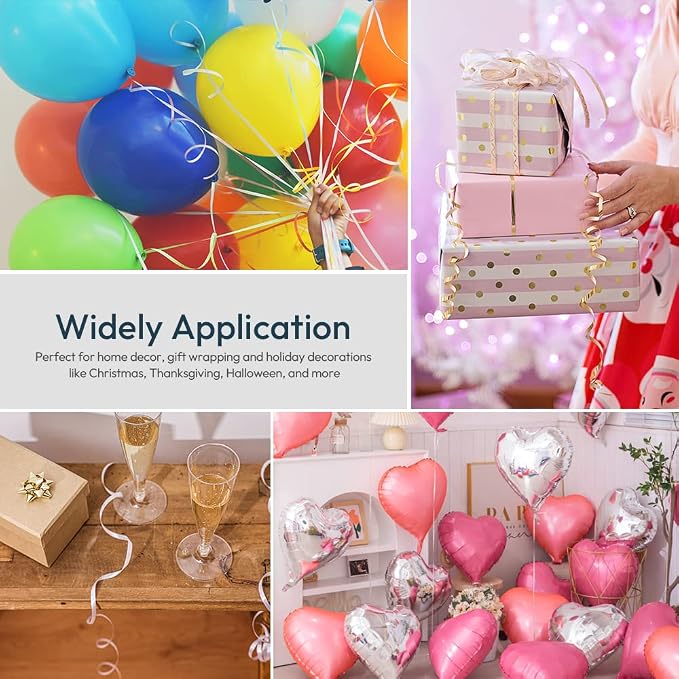 Premium Silver Curling Ribbon, 1/5" Wide x 500 Yards Christmas Curling Ribbons - Image 4