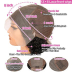 abbildung 30inch Highlight Ombre Lace Front Wig Human Hair 13x6 HD Honey Blonde 4/27 Deep Wave Lace Frontal Wigs Glueless Wigs Human Hair Pre Plucked with (Black, 26 Inch Black, deep wave)