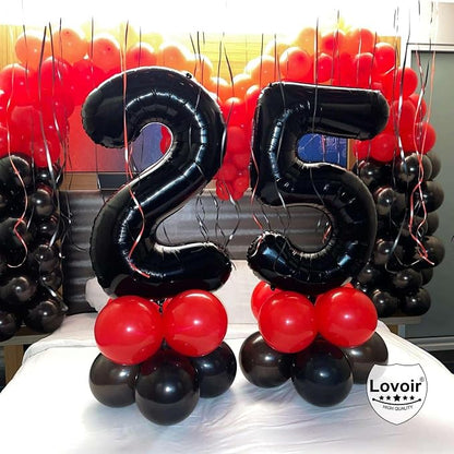 Black 23 Number Balloons, 40 Inch Giant Number 23 Balloons Foil Mylar Helium - Image 4