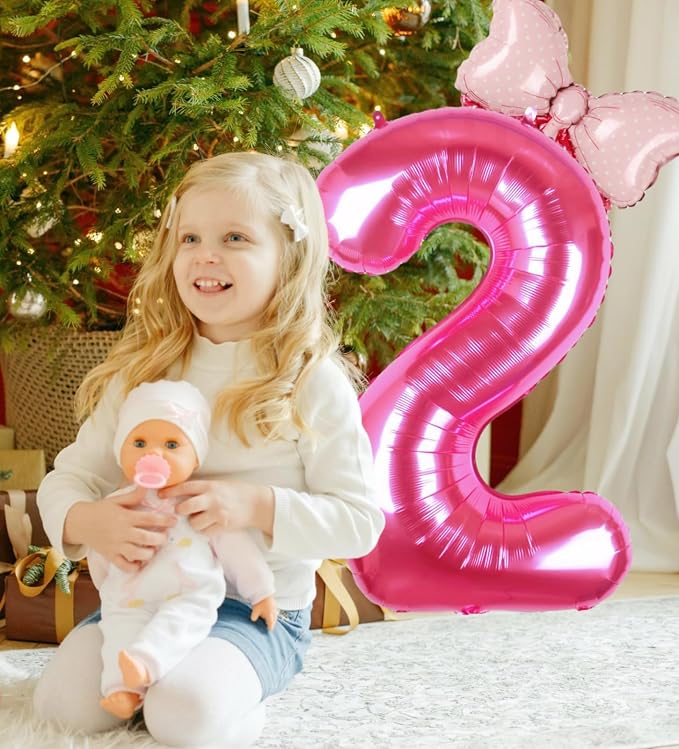 40 inch Pink Number 2 Balloon - Image 5