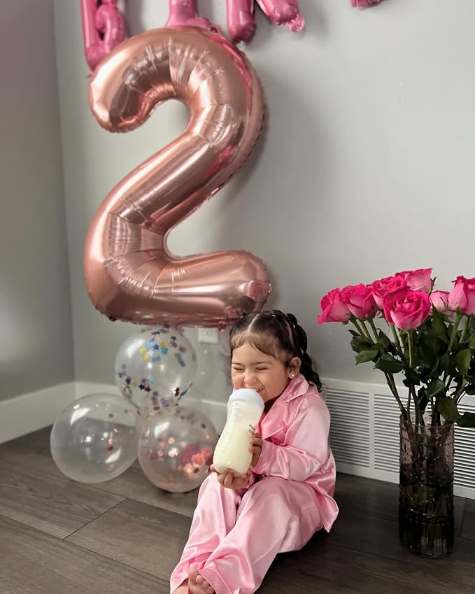 Rose Gold Number 60 Balloon 40 Inch - Image 2