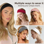 Headbands for Women Non Slip Thick Headbands Fashion Wide Headband Elastic Hairbands for Women's Hair Soft Head Band Hair Accessories 6PCS