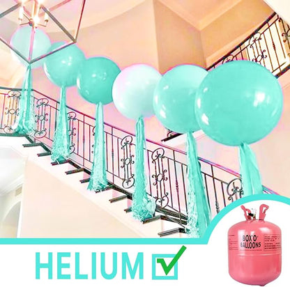 PartyWoo Teal Balloons 4pcs Turquoise Dark Teal Color 36 Inch | Balloons - Image 5