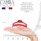 Camila Paris CP3224 French Hair Clip for Women, Small Narrow, Open, Girls Hair Claw Clips Jaw Fashion Durable and Styling Hair Accessories for Women, Strong Hold No Slip Grip, Made in France
