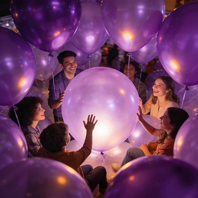 Purple Balloons Birthday Party Balloons - Image 5