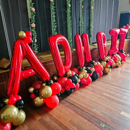 Red Letter B Balloons, B Balloon 40 Inch B Balloons Letter - Image 4