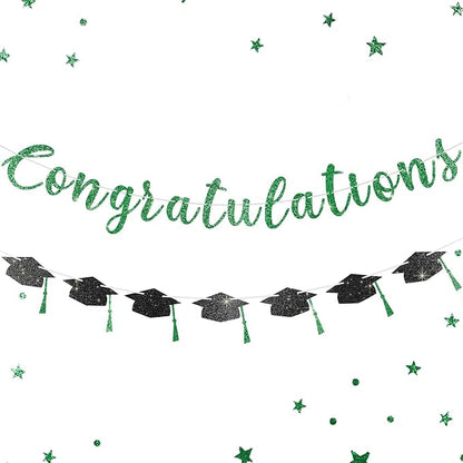 2026 Graduation Banners Party Decorations, Glitter Congratulations by Unknown