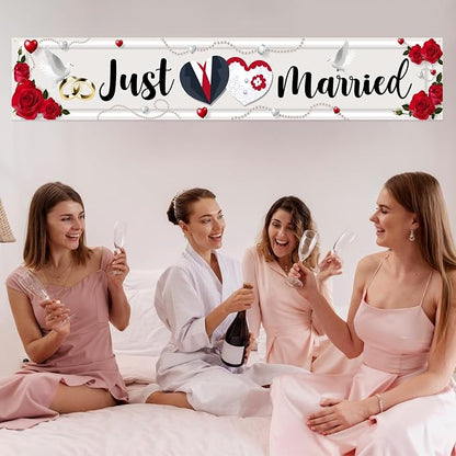 Labakita Large Just Married Banner, Wedding Ceremony Front Yard Sign, Wedding - Image 5