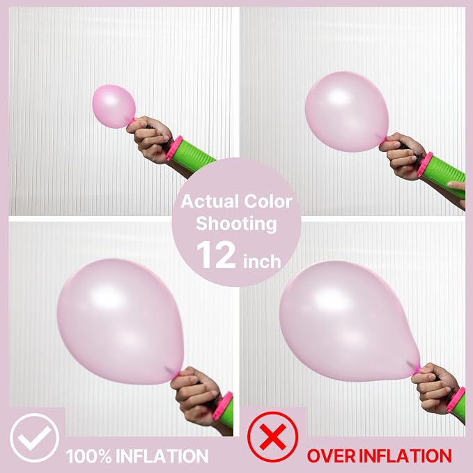 PartyWoo Pearl Pink Balloons 50pcs Light Pastel Baby Pale Pink Color | 12 Inch - Image 3