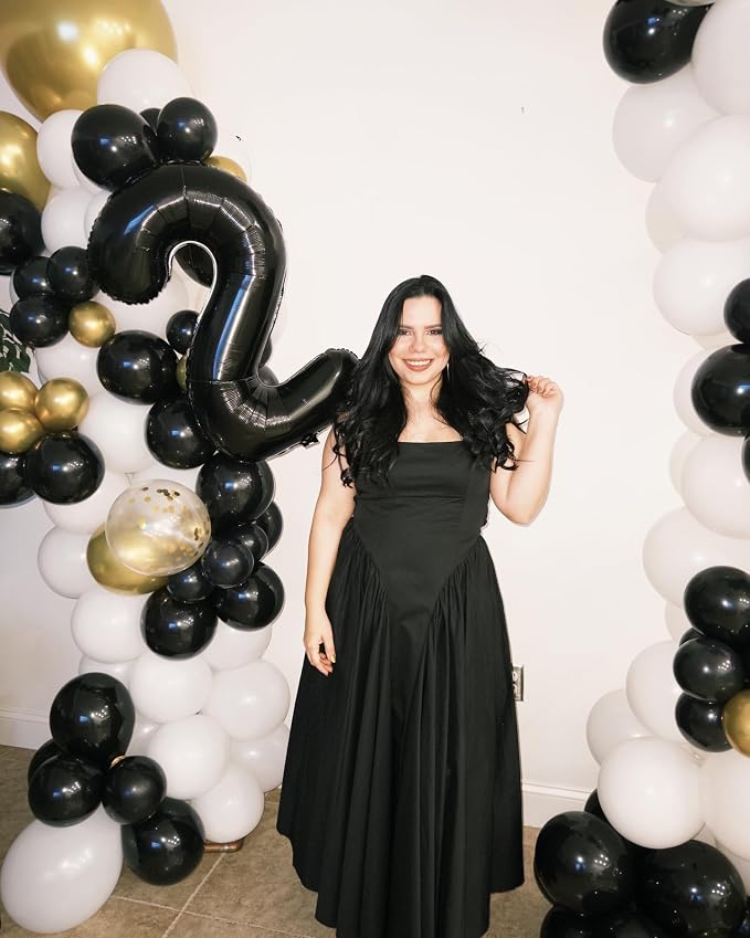 26 Balloon - Black Birthday Number Balloons, 40 Inch Decorations Men Women | - Image 2