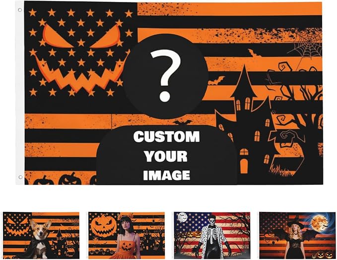 Custom Halloween Flag 3x5 Ft Outdoor, Personalize Print Your Own Text/Photo/Logo by Nxwdwqa