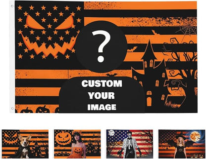 Custom Halloween Flag 3x5 Ft Outdoor, Personalize Print Your Own Text/Photo/Logo by Nxwdwqa