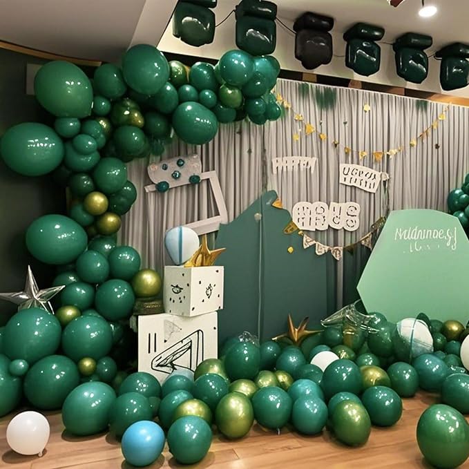 Green Balloons Green Birthday Decorations 160 Pack 5 inch Round Party Balloons - Image 7