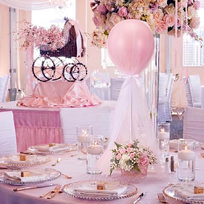 6 Set Pink Baby Shower Centerpieces - Image 6