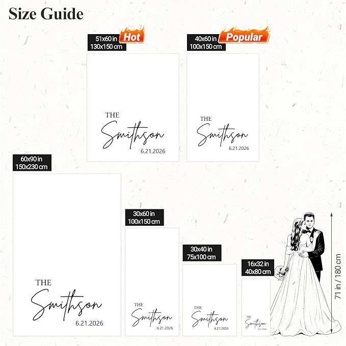 Personalized Hand Embroidered Wedding Table Runner - Image 9