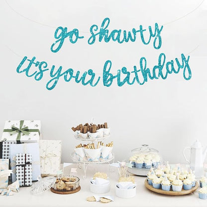 BEISHIDA Light Blue Go Shawty It's Your Birthday Banner - Image 6