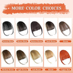 NAYOO Bangs Hair Clip in Bangs 100% Real Human Hair Extensions Wispy Bangs Clip on Air Bangs for Women Hairpieces Curved Bangs (Copper Red, Wispy Bangs)