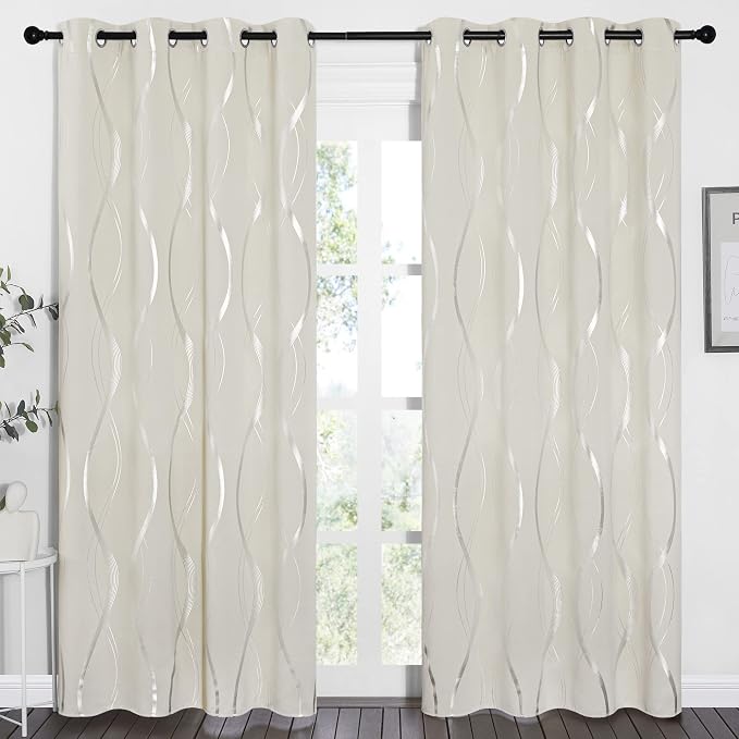 NICETOWN Blackout Curtain Panels 84 inches, Light Reducing Thermal Insulated - Image 2