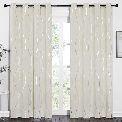 NICETOWN Blackout Curtain Panels 84 inches, Light Reducing Thermal Insulated - Image 2