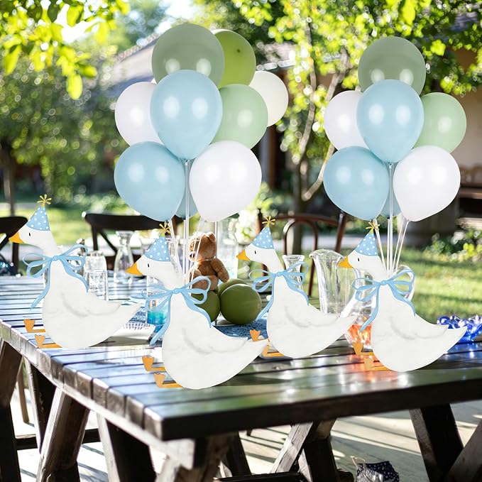 12 Sets One Silly Goose 1st Birthday Decoration Goose Balloon Stand Kit Baby - Image 5