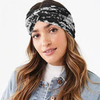 Extra Wide Headbands for Women Large Turban Headband Non Slip Boho Elastic Hairband Hair Twisted Knot Head Bands Accessories