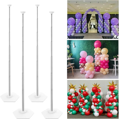 YALLOVE 4-Pack Adjustable Metal Balloon Column Stands by YALLOVEPARTYSUPPLIES